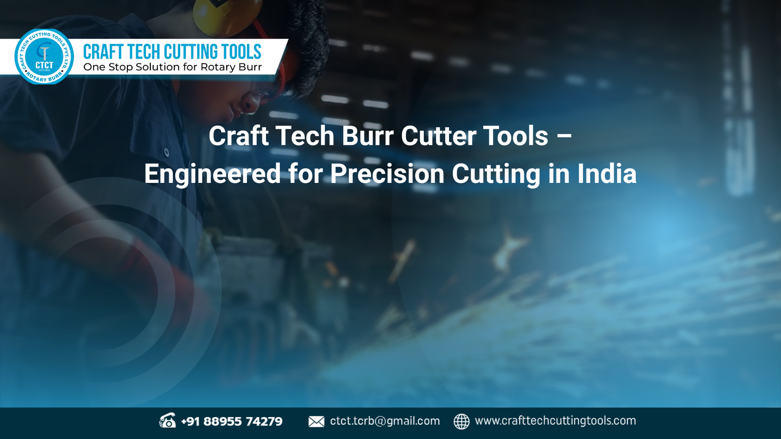 High-performance Craft Tech Burr Cutter Tool used for precision metal cutting and shaping with rotary burrs in an industrial setup