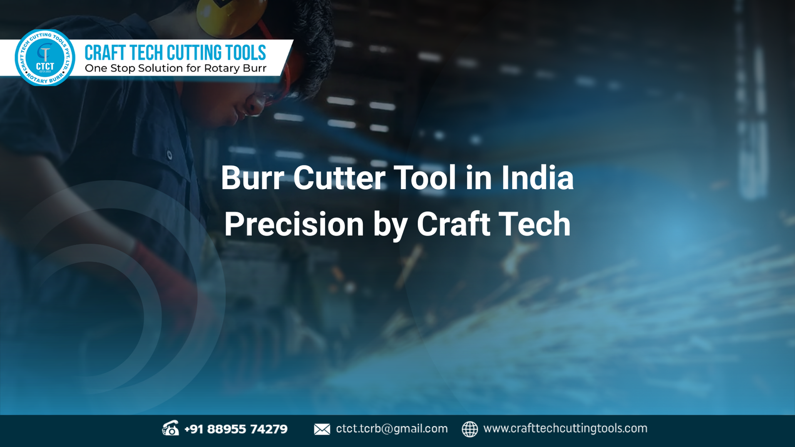 High-quality burr cutter tool in India manufactured by Craft Tech Cutting Tools