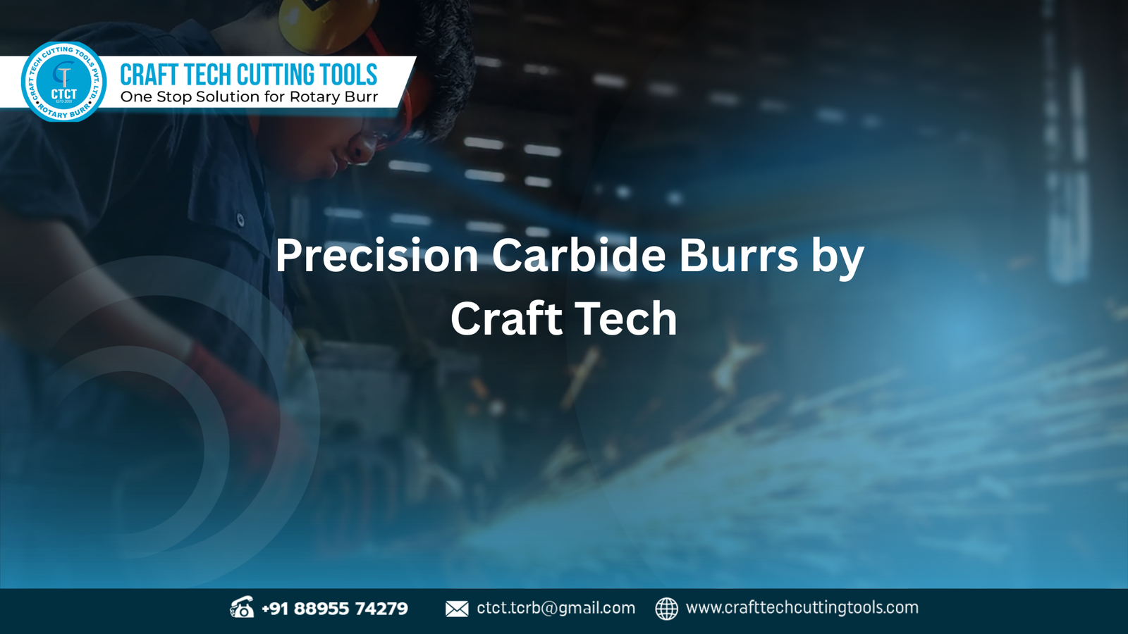 Craft Tech carbide burrs for cylindrical, conical, and flame applications