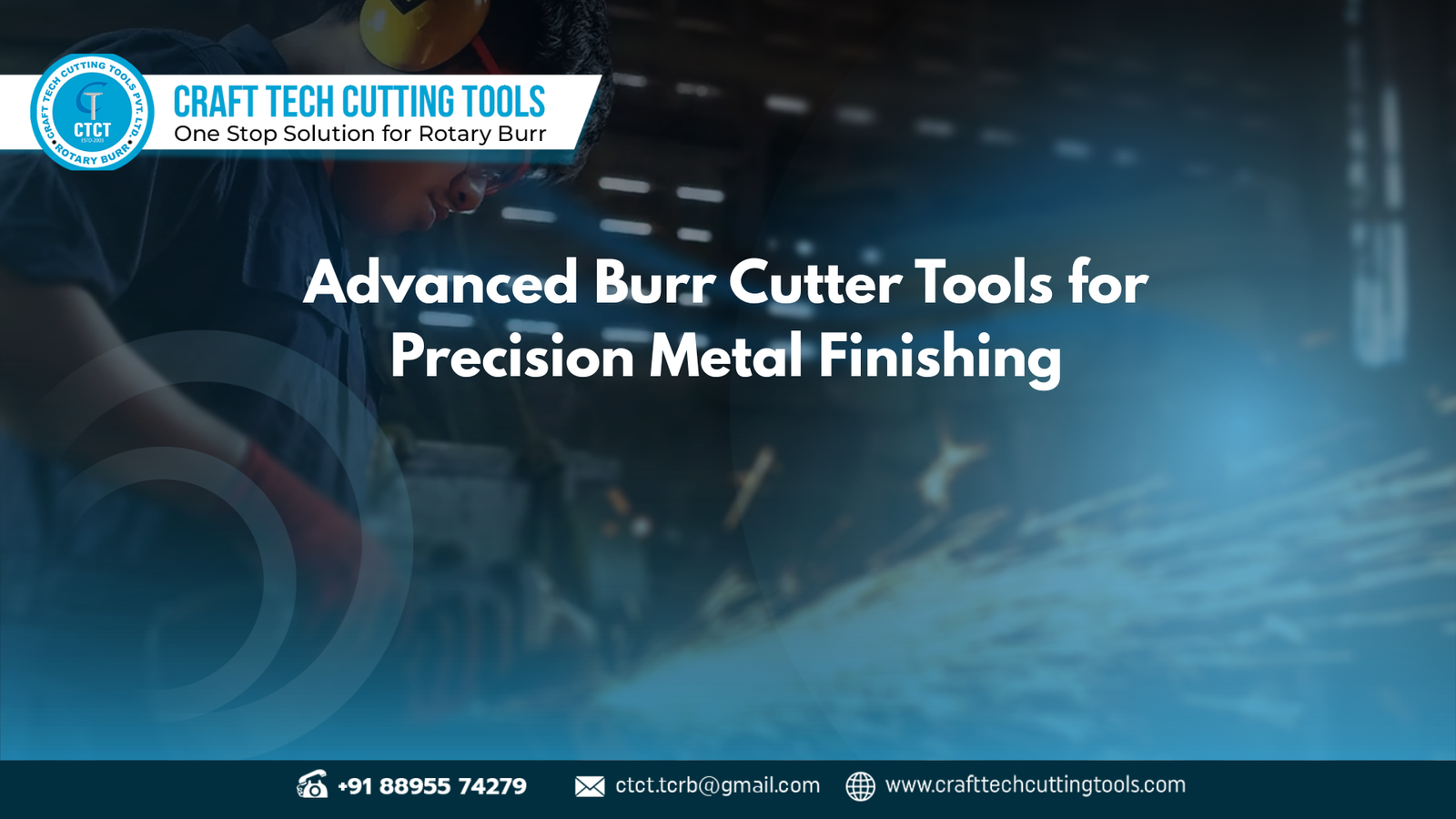Worker using advanced burr cutter tools and carbide rotary burr cutter for smooth metal finishing