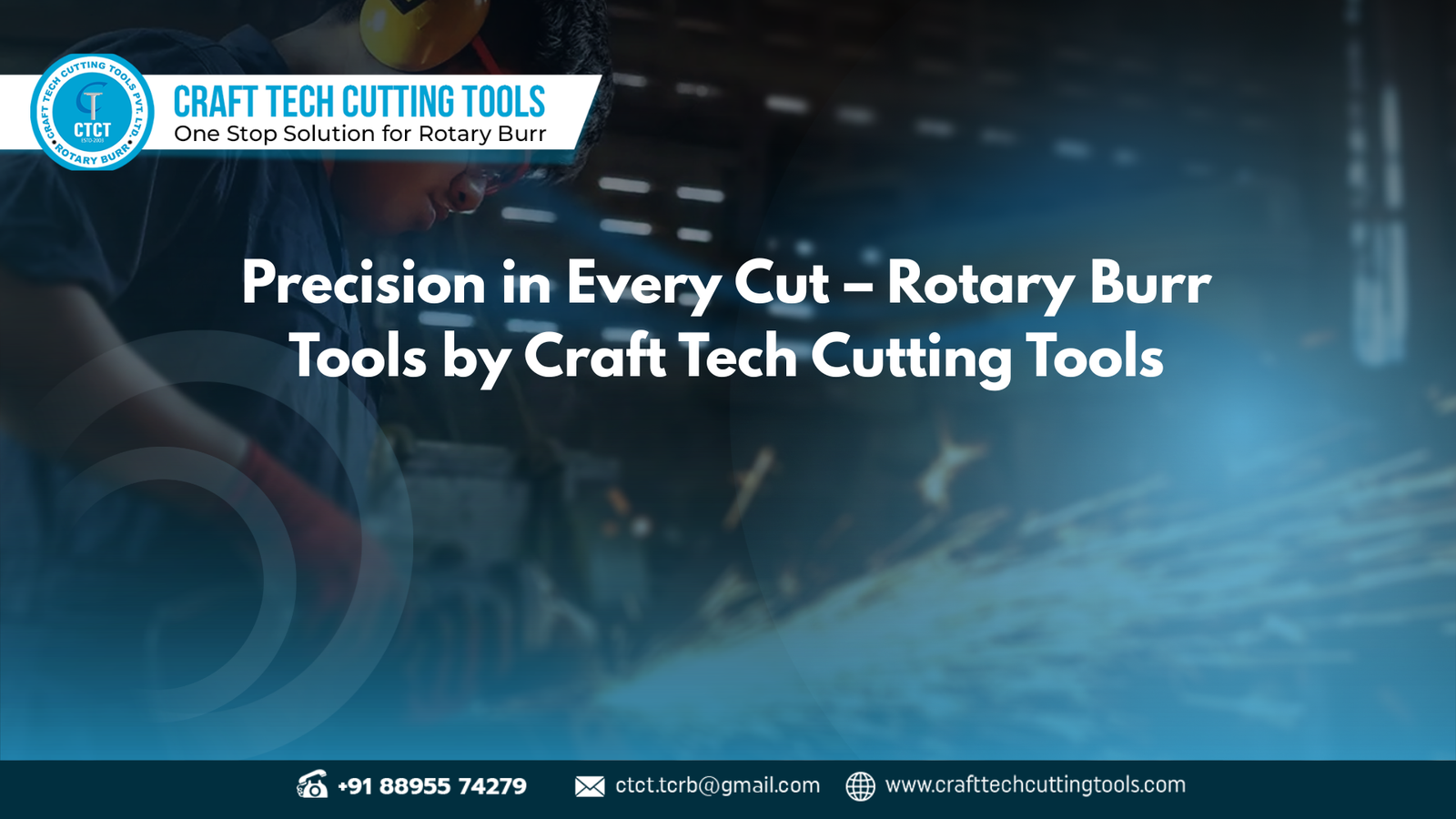 High-quality Rotary Burr tool by Craft Tech Cutting Tools designed for smooth and precise metal cutting applications.