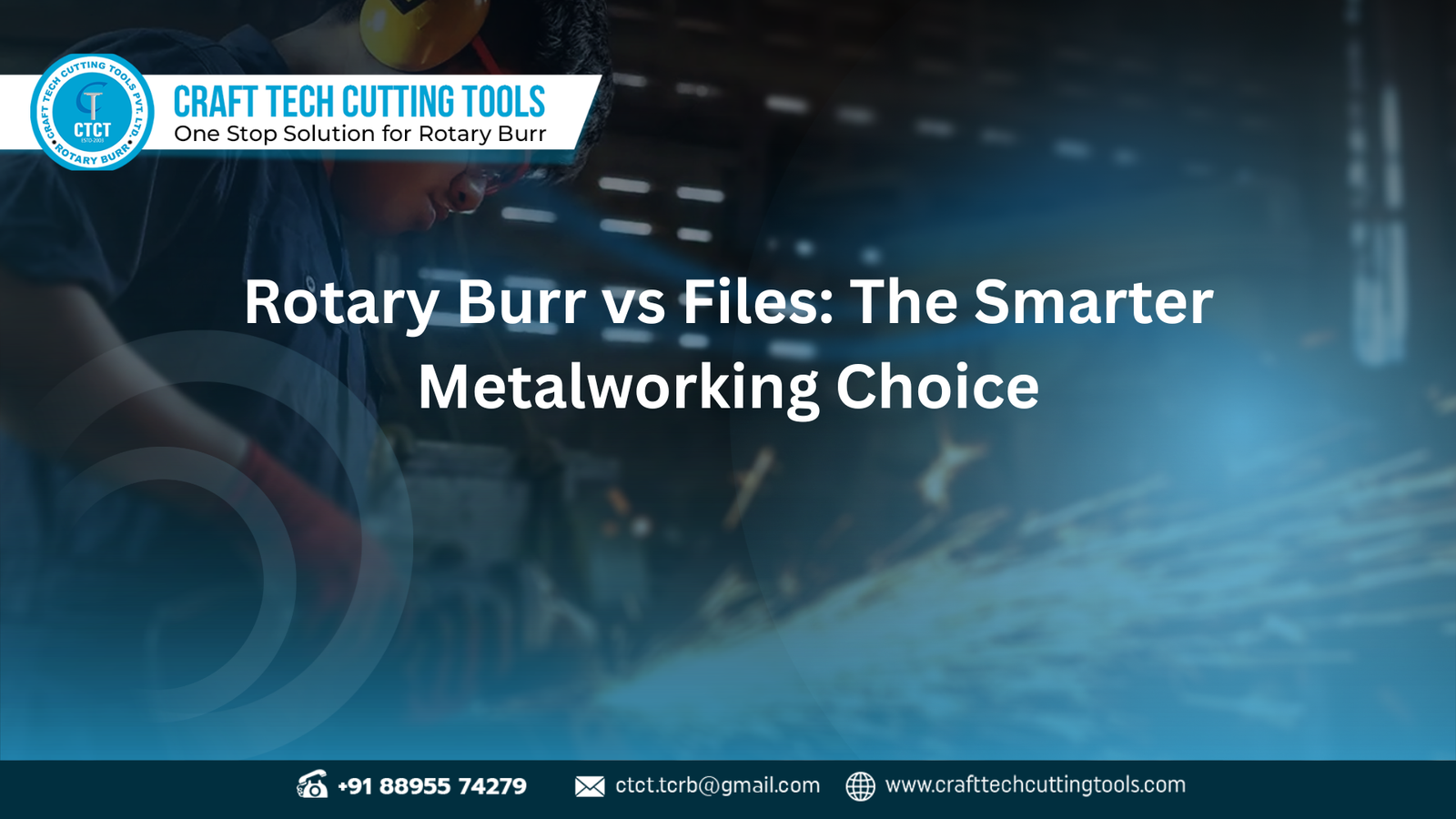 Comparison of Rotary Burr vs Files showing faster metal removal with a carbide rotary burr cutter for modern workshops