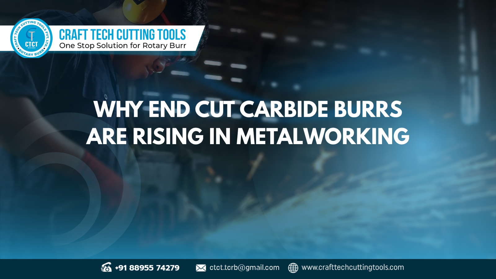 End Cut Carbide Burr for precision metal finishing